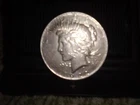 1922 Peace Dollar uncirculated  90% Silver $1 US Coin Collectible Cut on Chin.