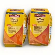 Damaged Boxes- Lot Of 2 Nature Made Sam-e Complete 400 mg 36 Tabs