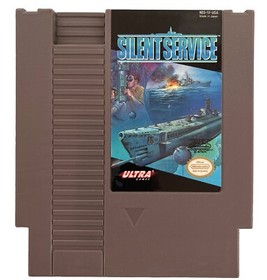 Silent Service (NES, 1989) (Made in Japan) Tested, works. w/ instructions & case