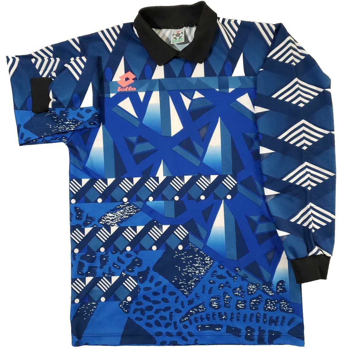 Vintage LOTTO Goalie Shirt Jersey Blue White Calcio Italia Vintage LOTTO Goalie Shirt Jersey Blue White Calcio Italia