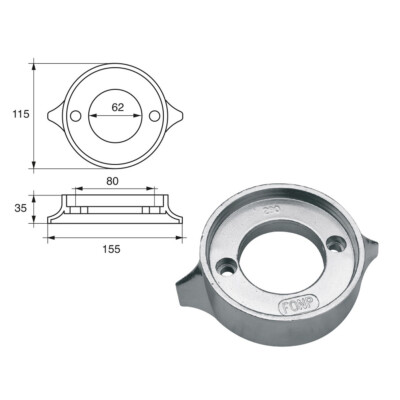 Fonp Anodo per motori Volvo-Penta art. POLIPODIO VP004 | eBay