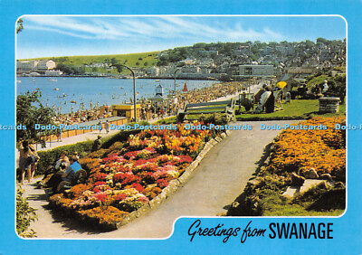 D015194 Greetings from Swanage. The Esplanade. J. Salmon. Cameracolour. Sevenoak