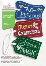 Anita Goodesign HOLIDAY FELT GIFT TAGS Embroidery Designs CD