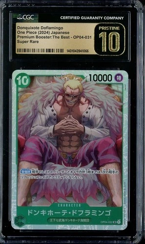 2024 One Piece JPN Premium Booster OP04-031 DONQUIXOTE DOFLAMINGO SR CGC 10 Pris