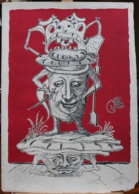 Originale Farb-Lithographie Druckgraphik Salvador Dali Pantagruel