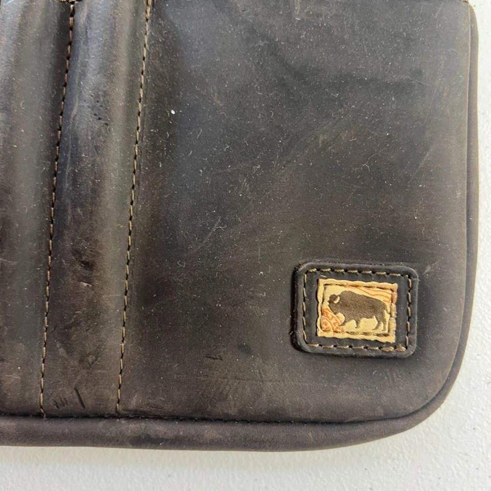 Laptop Cover Case 11" X 15" Brown Waxed Canvas and Genuine brown leather - Image 4 of 4