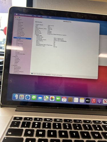 MacBook Pro Retina Mid 2014 15" (i7 4th/2.8GHz/16gb/256gb SSD/Big Sur) 3 - Picture 5 of 13