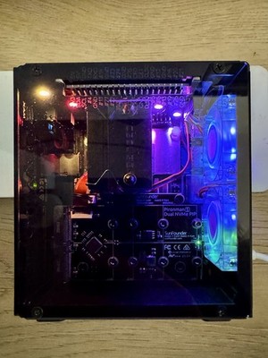 Raspberry Pi 5 16GB Ram + Pironman 5-MAX Case + 45w PID Canakit PSU w/Switch