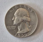 1955 D Washington Quarter - Circulated- Good Condition