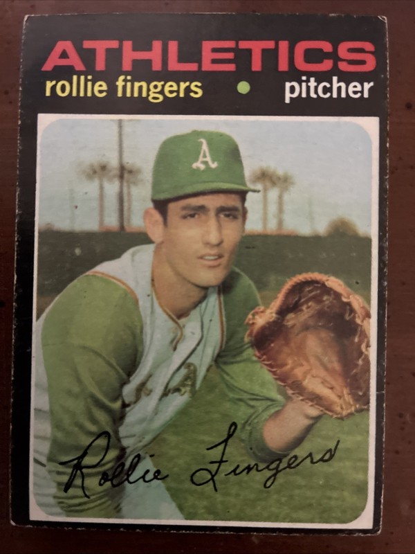 1971 Topps - Rollie Fingers #384 WSMVP/ALCYYOUNG/ALMVP/ 3 TIMEWSCHAMP/7TIMEALSTR