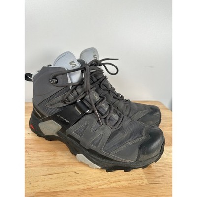 Salomon X Ultra 4 Mid GTX Hiking Boots Gray Gore-Tex Gorpcore Womens 8