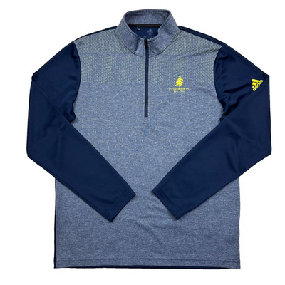 Adidas Golf Pullover Mens M Blue Lightweight 1/4 Zip UPF Stretch St. Germain GC