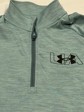 UNDER ARMOUR Men's Green Heather 1/4 Zip Performance Training Pullover- MEDIUM