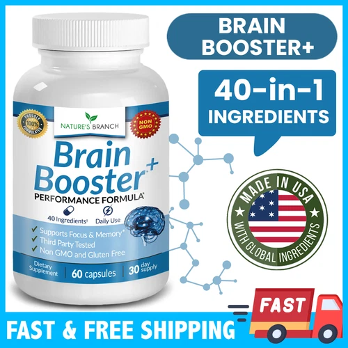 ADVANCED Brain Booster Supplement Memory Focus Mind & Clarity Enhancer USA Made