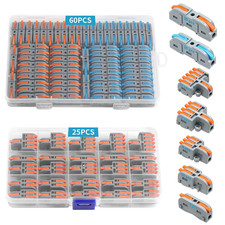 85 Pcs Lever Wire Connectors, Mini Push-In Quick Connectors, Heat Resistant Nylo