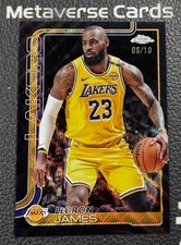 2025-26 Topps Chrome LeBron James Base Black Wave Refractor 06/10 JSY.No SP #127