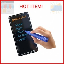 Dry Erase Grocery List for Fridge - 4.5 x 8.5 in Chalkboard for Fridge Magnetic