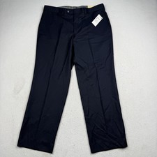 Lauren Ralph Lauren Dress Pants Mens 34x27 Navy Flat Front Polyester Blend