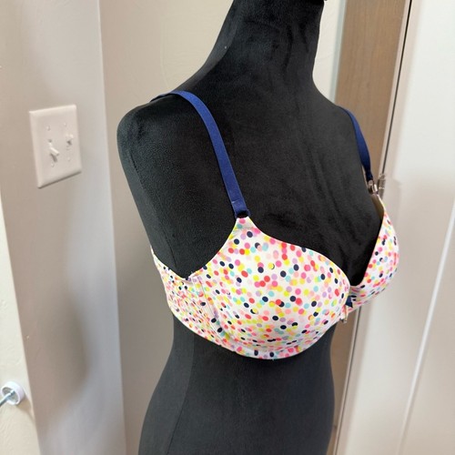 Victorias Secret Demi T-Shirt Bra Multicolor Dot Confetti 36C - Picture 2 of 5