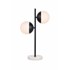 Elegant Lighting LD6156 Eclipse 2 Light 23" Tall Table Lamp - Black