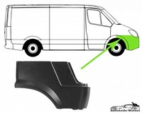 KotflüGel Reparaturblech FüR Mercedes T1 TN Kasten Bus Rechts Vorne 77-96