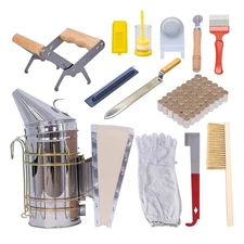 MayBee 13 Pcs Beekeeping Tools with Bee Smoker, Beekeeping Supplies Bee Hives...