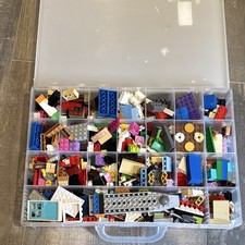 LEGO Bulk Lot Mixed Parts Pieces, Multicolor Bricks in Plastic Storage Box