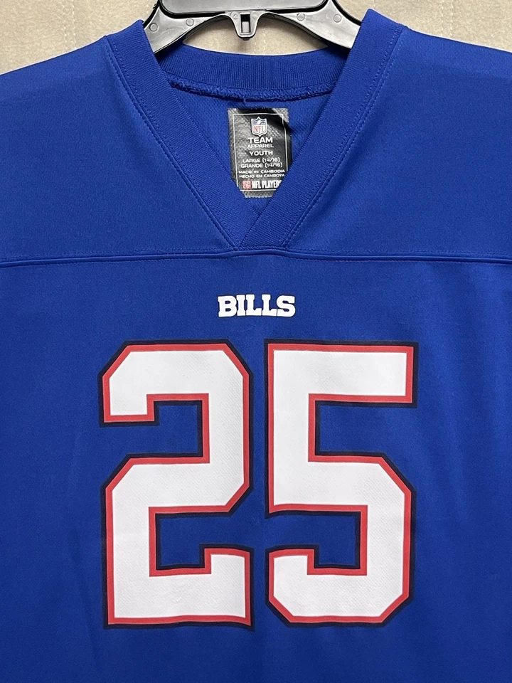 NFL Team Buffalo Bills Jersey #25 McCoy Mesh Royal Blue Boys Youth Size L 14-16 - Image 2 of 4