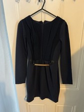 Ladies Asos Navy Blue Long Sleeved Short Dress Size 8 Excellent Condition