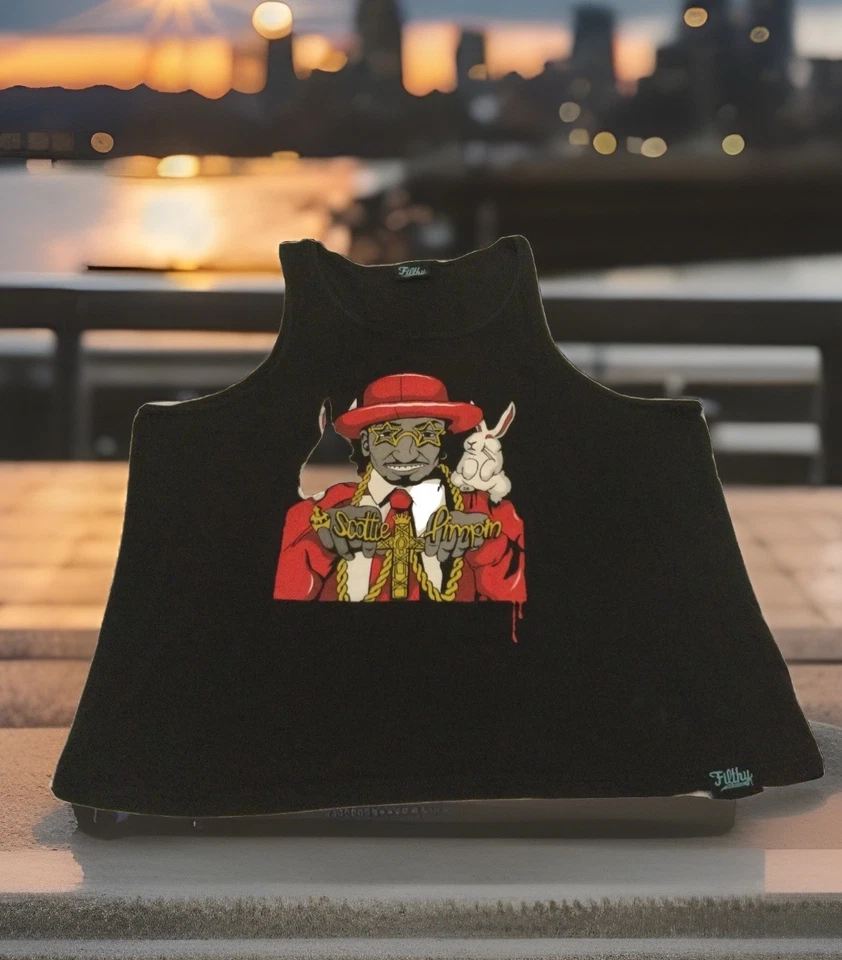 Filthy Dripped Tank SCOTTIE PIMPIN Sleeveless Rabbits N Bling HIP HOP Bulls 3XL - Image 3 of 4