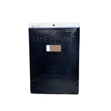 Lane Bryant Pantyhose Daysheer Control Top Invisible Reinforced Toe Beige Size B