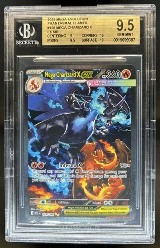 2025 Pokemon PFL Mega Charizard X ex Special Illustration Rare #125/094 BGS 9.5