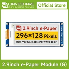 Waveshare 2.9inch E-Paper Display G E-ink Display 296x128 Red/Yellow/Black/White