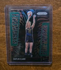2025 Panini Prizm WNBA Caitlin Clark Fireworks Green Parallel Insert #9
