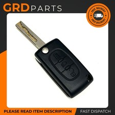 GENUINE CITROEN 3 BUTTON REMOTE FLIP KEY FOB WITH CHIPBOARD (USED) CE0536