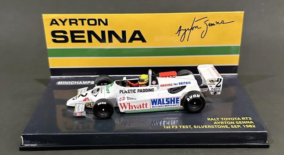 Ayrton Senna Minichamps 1:43 Scale Ralt RT3 Silverstone Test F3 Sep 1982 Rare Lm - Image 2 of 4