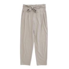 Athleta Skyline Pant II Paper Bag Waist Tie Front Ankle Oat Gray Size 10