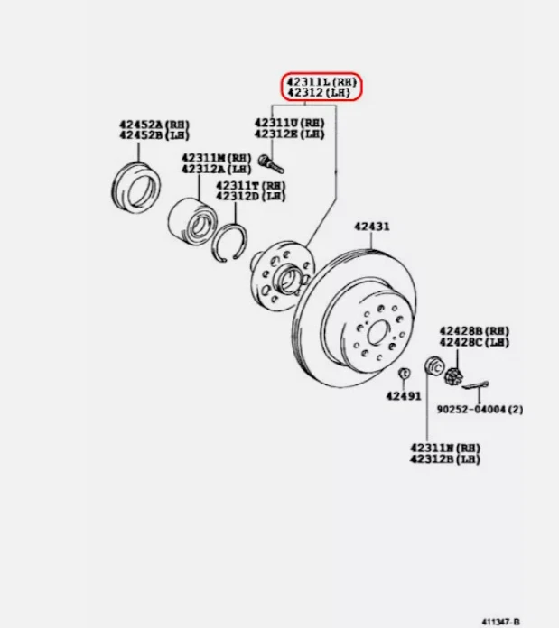 NUEVO eje trasero genuino Toyota Lexus SC430 IS300 GS300 JZX110 42301-30040 Foto 3 de 3