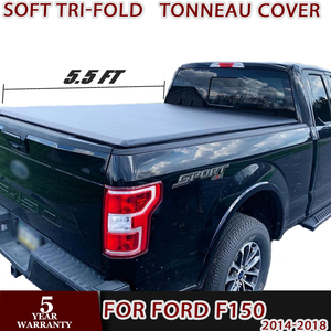 New 5 5ft Bed Soft Tri Fold Tonneau Cover Fits Ford F150 2014 2018