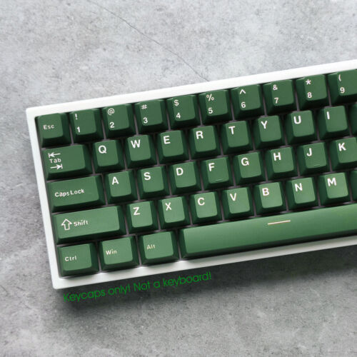 Forest Green Doubleshot PBT 126 Keycaps set fits Cherry MX Mechanical Keyboards - Picture 2 of 9