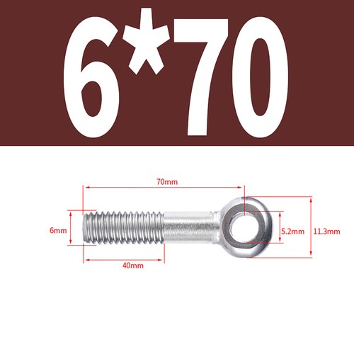 Tornillos de ojo de acero inoxidable A2 anillos roscados alambre de catenaria tornillos colgantes M5-M24 - Imagen 25 de 145