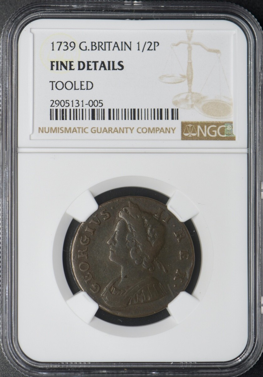 ☆1709 イギリス 1/2クラウン銀貨 アン女王 NGC VG DETAILS CLEANED