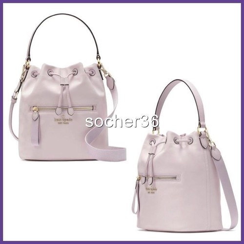 KATE SPADE CHELSEA THE LITTLE BETTER NYLON BUCKET BAG KA594 LILAC NWT $329 - Picture 1 of 5