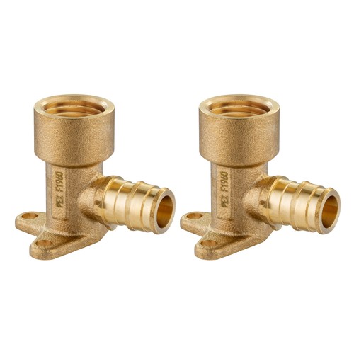 EFIELD 2 PCS Pex A Expansion Brass Fittings 1/2" Female NPT Drop ear Elbow-F1960
