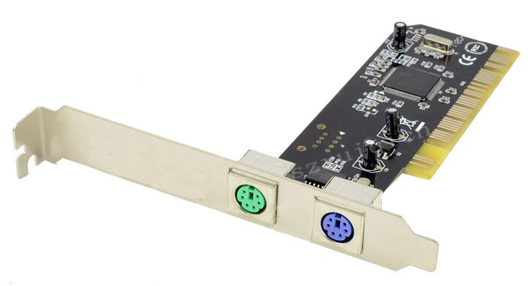 2 Ports PS2 PS/2 PCI Card+Low profile Bracket PCI PS2 Card for PC without USB - Image 2 of 4
