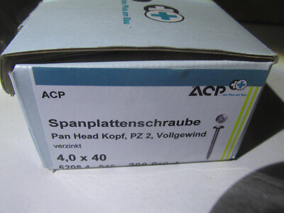 ACP Spanplattenschraube 4x40mm Pan Head Kopf Vollgewinde 200St / H2Breg4 ...