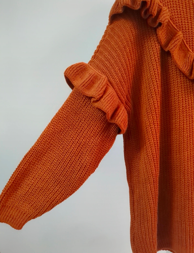 Women Italian Knit Oversized Sweater Jumper One Size Italy Made Casual Plus Size - Picture 8 of 9