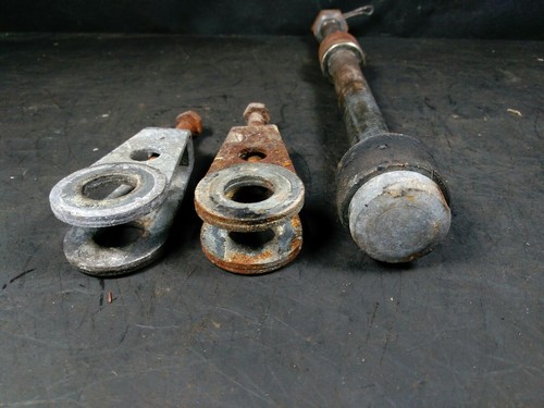 84 Kawasaki GPZ550 GPZ 550 ZX Original OEM REAR WHEEL AXLE Bolt Chain Adjusters - Picture 7 of 7