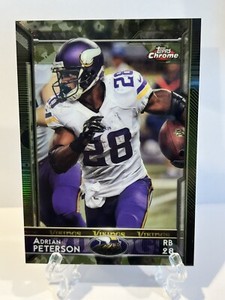 2015 Topps Chrome CAMO Refractor Adrian Peterson Minnesota Vikings #24 /499