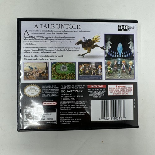 Final Fantasy III (Nintendo DS, 2006) Complete CIB Tested Authentic - Imagen 2 de 4